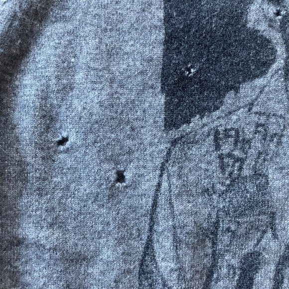 Libertine Heavily Distressed Cashmere Sweater "Ello Mate" L - Picture 3 of 7